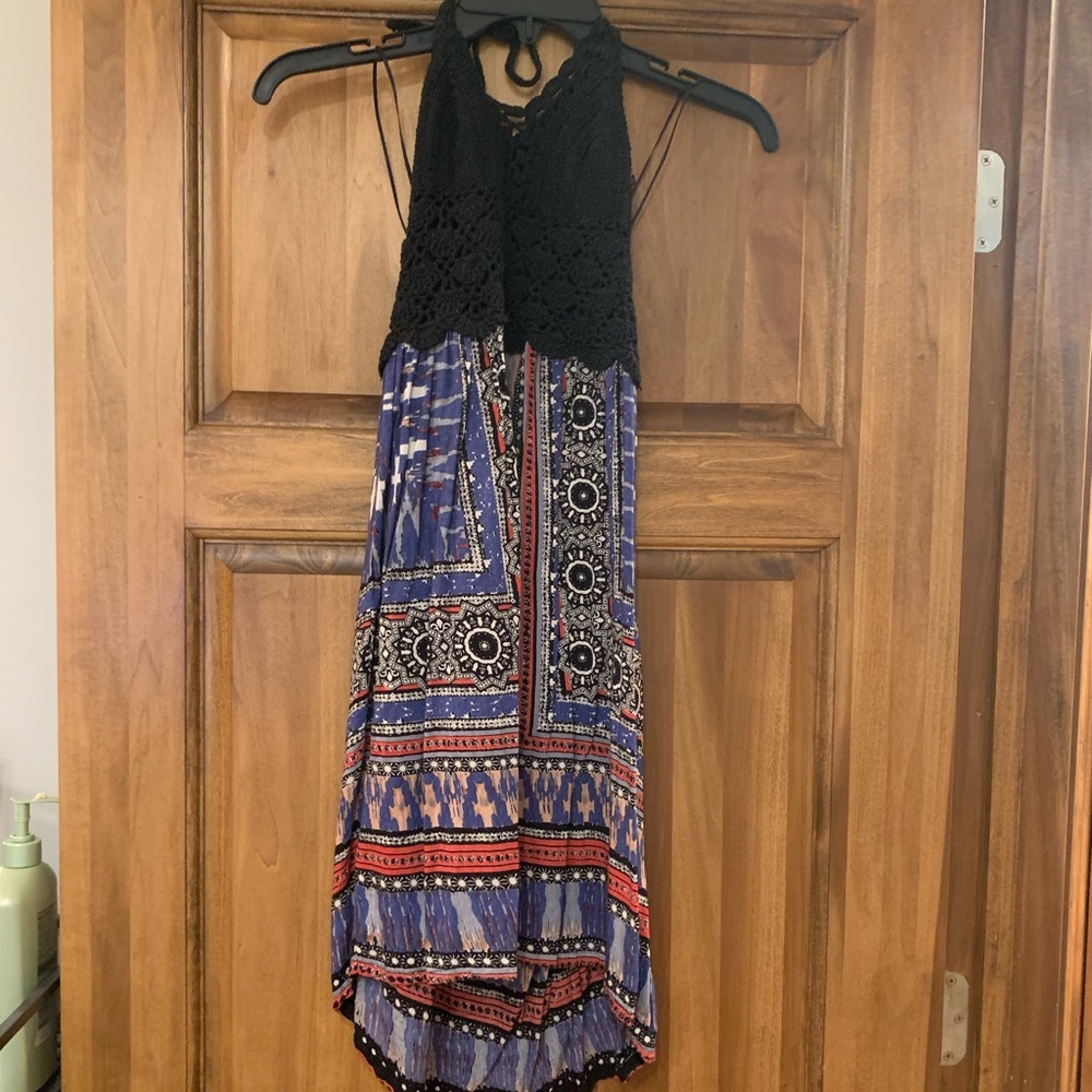 Black Crochet Dress